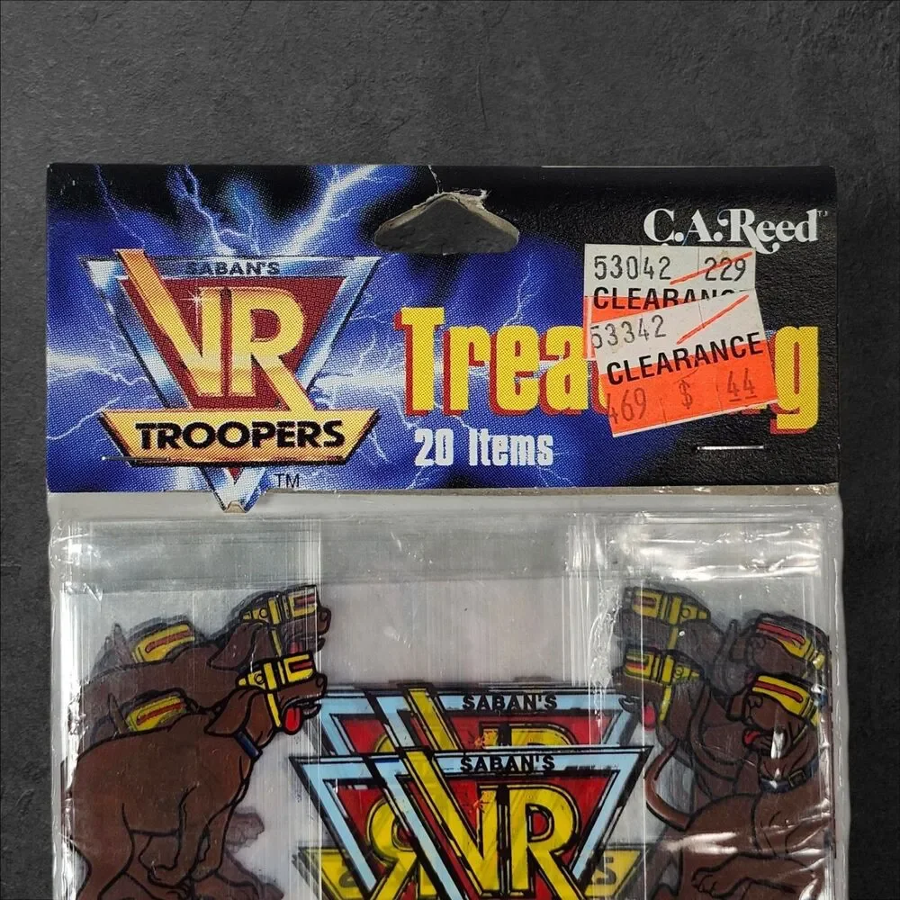 Sealed 1994 VR Troopers Party Treat Bags 20ct NOS Saban 90s TV Cartoon Show